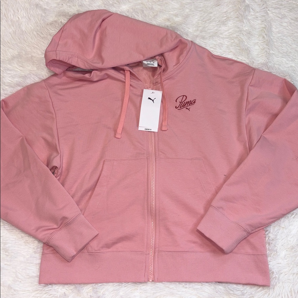 Puma Pink Zip-Up Hoodie Jacket